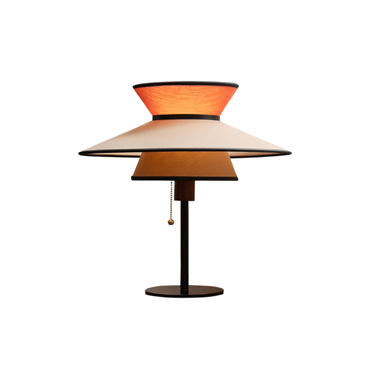 Tiered Linen Table Lamp