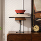 Tiered Linen Table Lamp