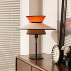 Tiered Linen Table Lamp