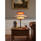 Tiered Linen Table Lamp
