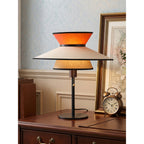 Tiered Linen Table Lamp