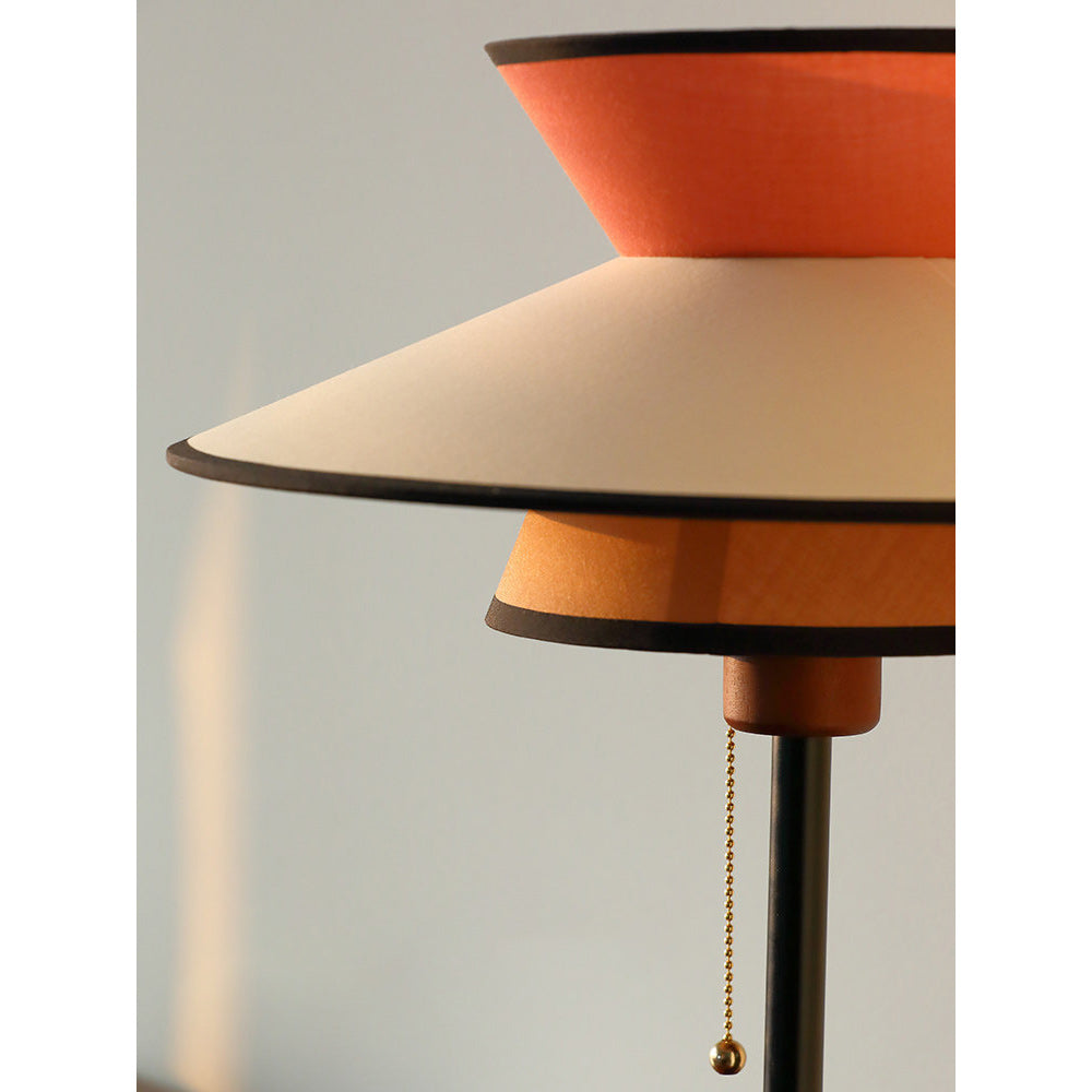 Tiered Linen Table Lamp