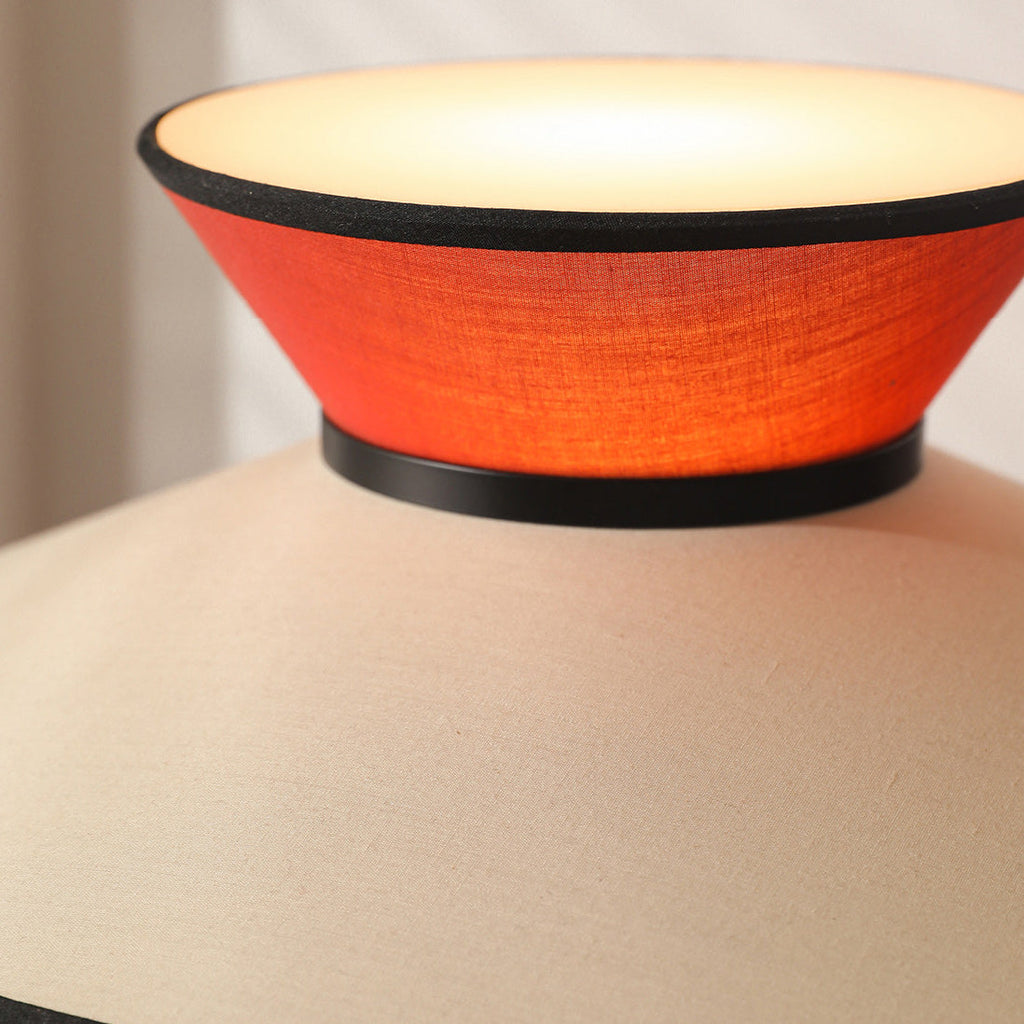 Tiered Linen Table Lamp