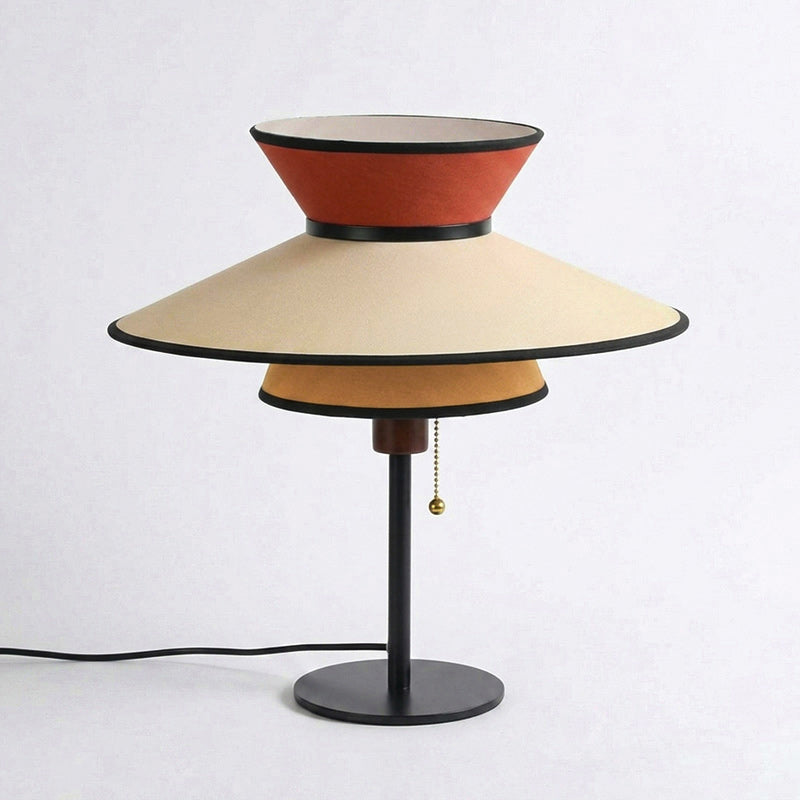 Tiered Linen Table Lamp