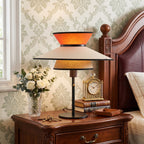 Tiered Linen Table Lamp
