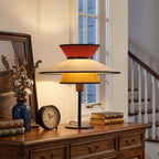 Tiered Linen Table Lamp
