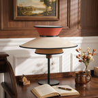Tiered Linen Table Lamp