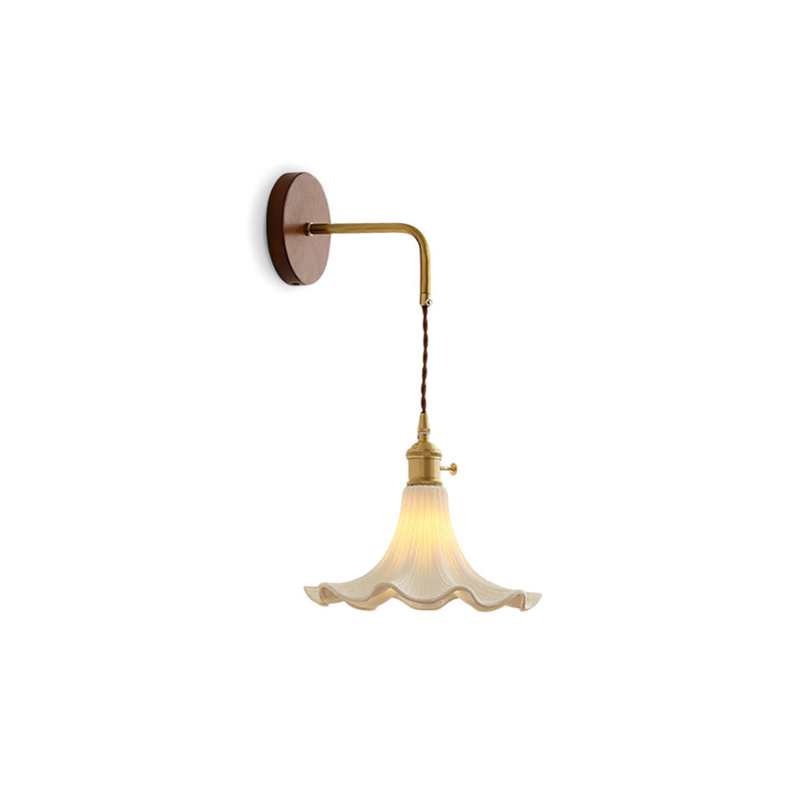 Scalloped Ceramic Drop Wall Sconce