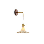 Scalloped Ceramic Drop Wall Sconce