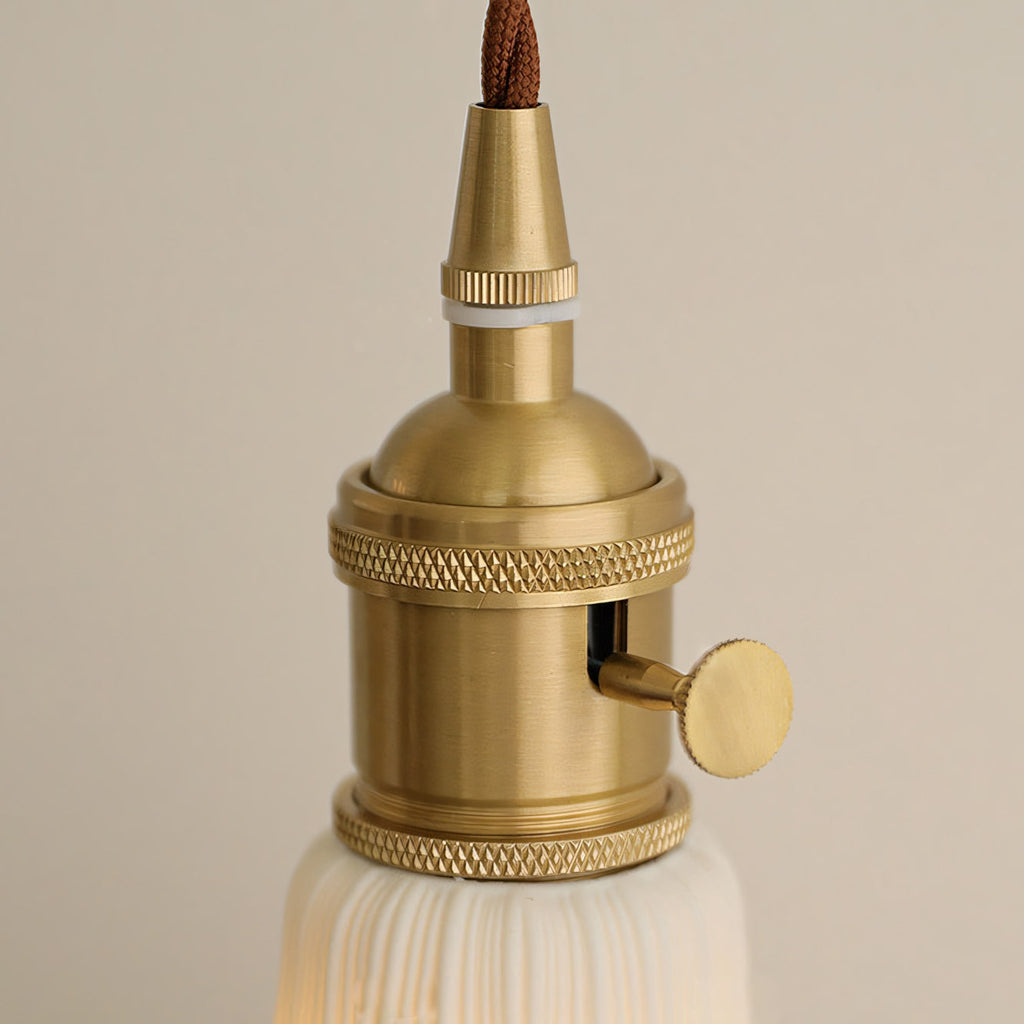 Scalloped Ceramic Drop Wall Sconce