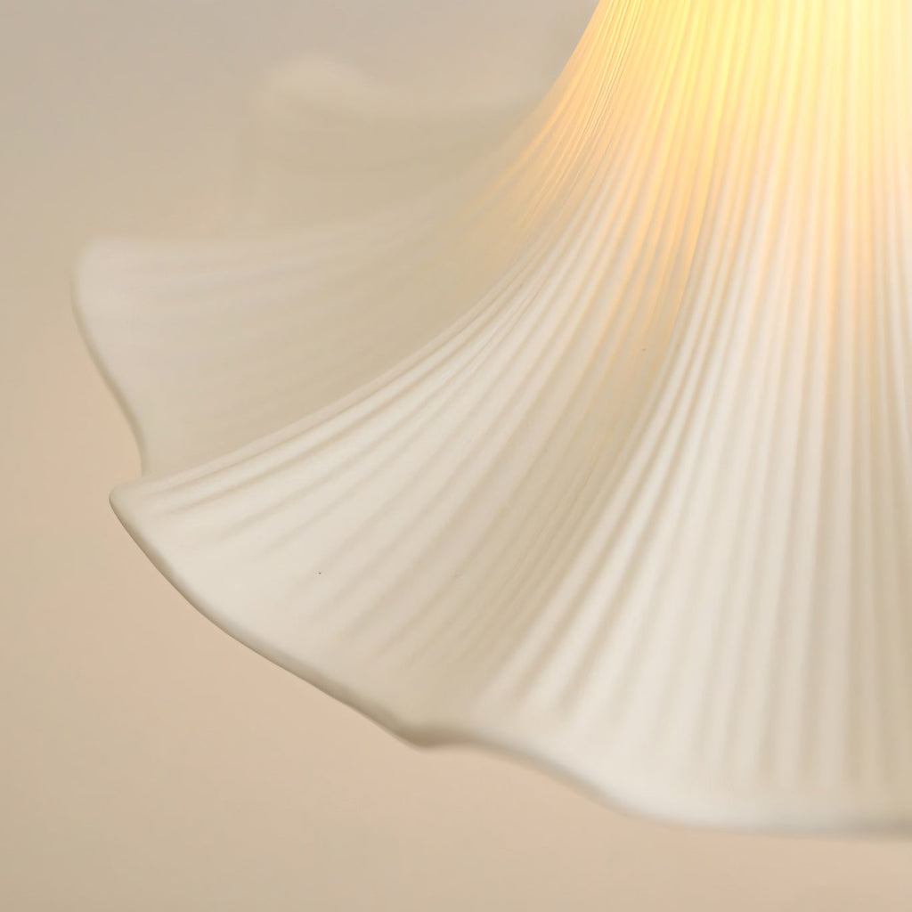 Scalloped Ceramic Drop Wall Sconce