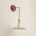 Scalloped Ceramic Drop Wall Sconce
