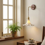 Scalloped Ceramic Drop Wall Sconce
