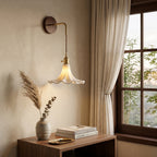 Scalloped Ceramic Drop Wall Sconce