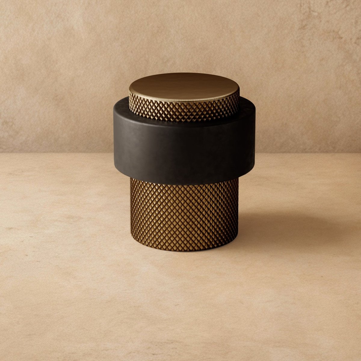 DecoFinio: Design Door Stopper Floor Rubber Silent with Brass Look – for Living Room & Hallway