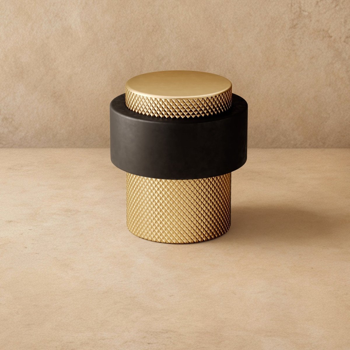 DecoFinio: Design Door Stopper Floor Rubber Silent with Brass Look – for Living Room & Hallway