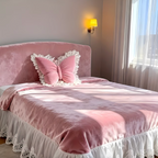 Decorative Pillow Butterfly Shape Fabric Lace Detail Indoor Use