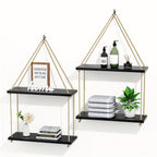 DekoHarmonie: Modern Wall Shelves – 2-tier, space-saving & floating for Flower Pots & Home Accessories in the Hallway
