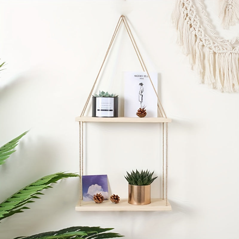 DekoHarmonie: Modern Wall Shelves – 2-tier, space-saving & floating for Flower Pots & Home Accessories in the Hallway