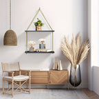 DekoHarmonie: Modern Wall Shelves – 2-tier, space-saving & floating for Flower Pots & Home Accessories in the Hallway