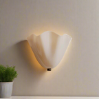 DekoMuschel: Classic Glass Wall Light LED 1-Bulb in Shell Look – for Bedroom & Living Room