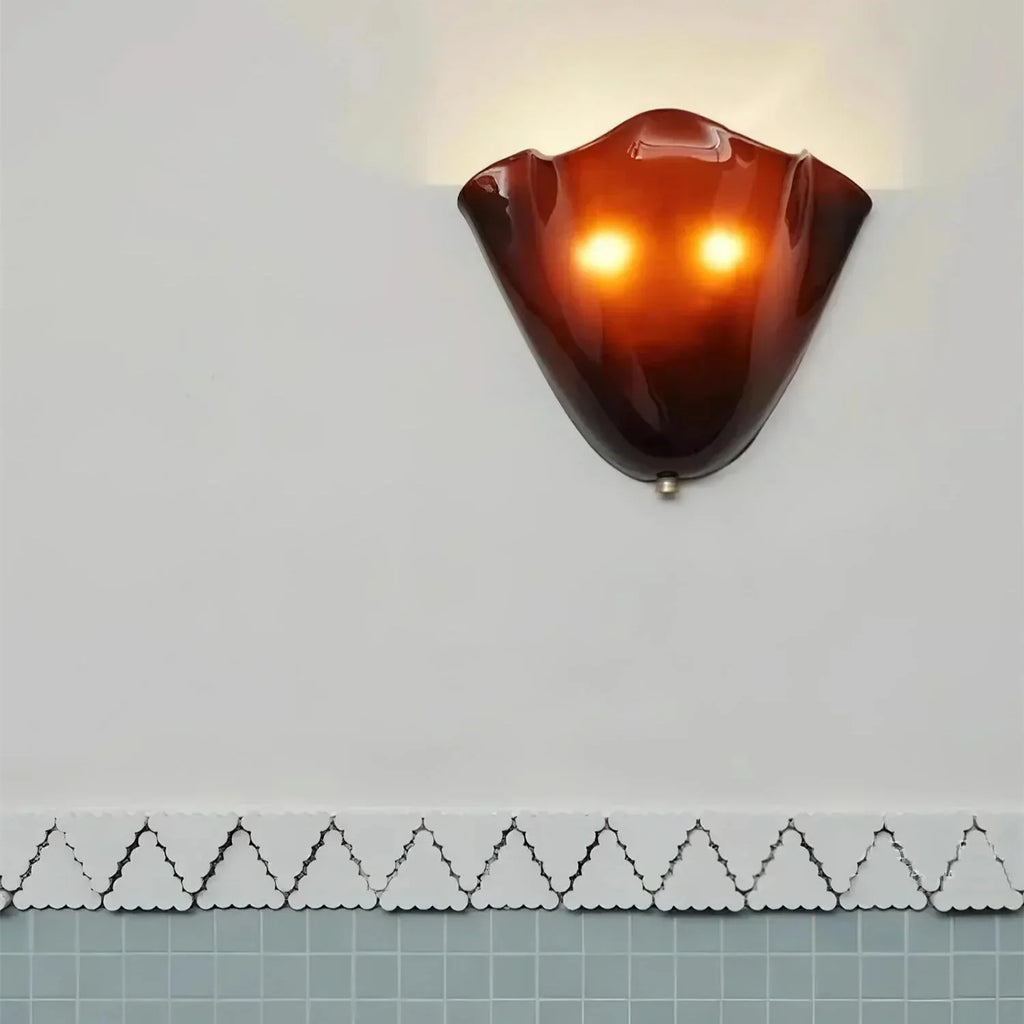 DekoMuschel: Classic Glass Wall Light LED 1-Bulb in Shell Look – for Bedroom & Living Room