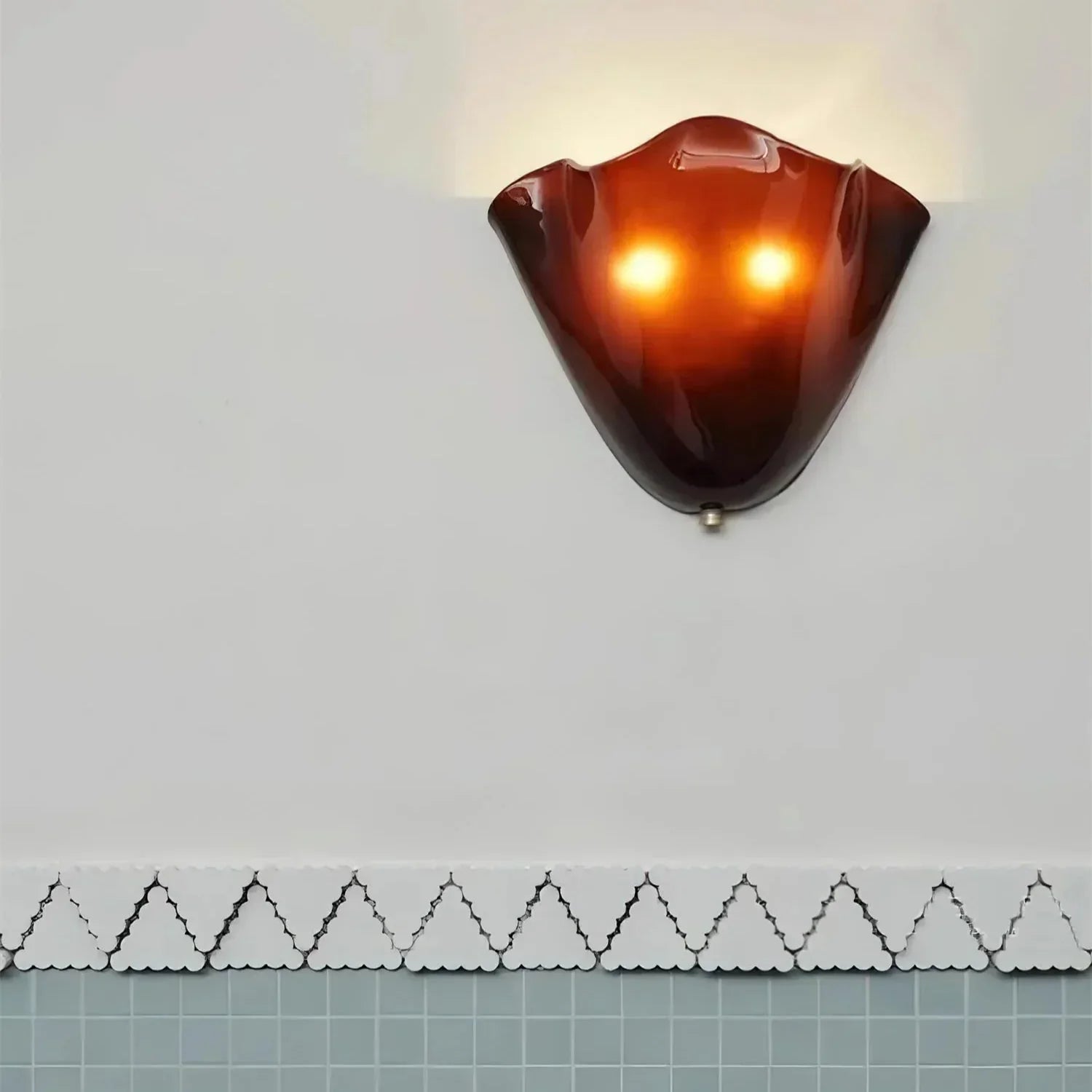 DekoMuschel: Classic Glass Wall Light LED 1-Bulb in Shell Look – for Bedroom & Living Room