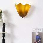 DekoMuschel: Classic Glass Wall Light LED 1-Bulb in Shell Look – for Bedroom & Living Room