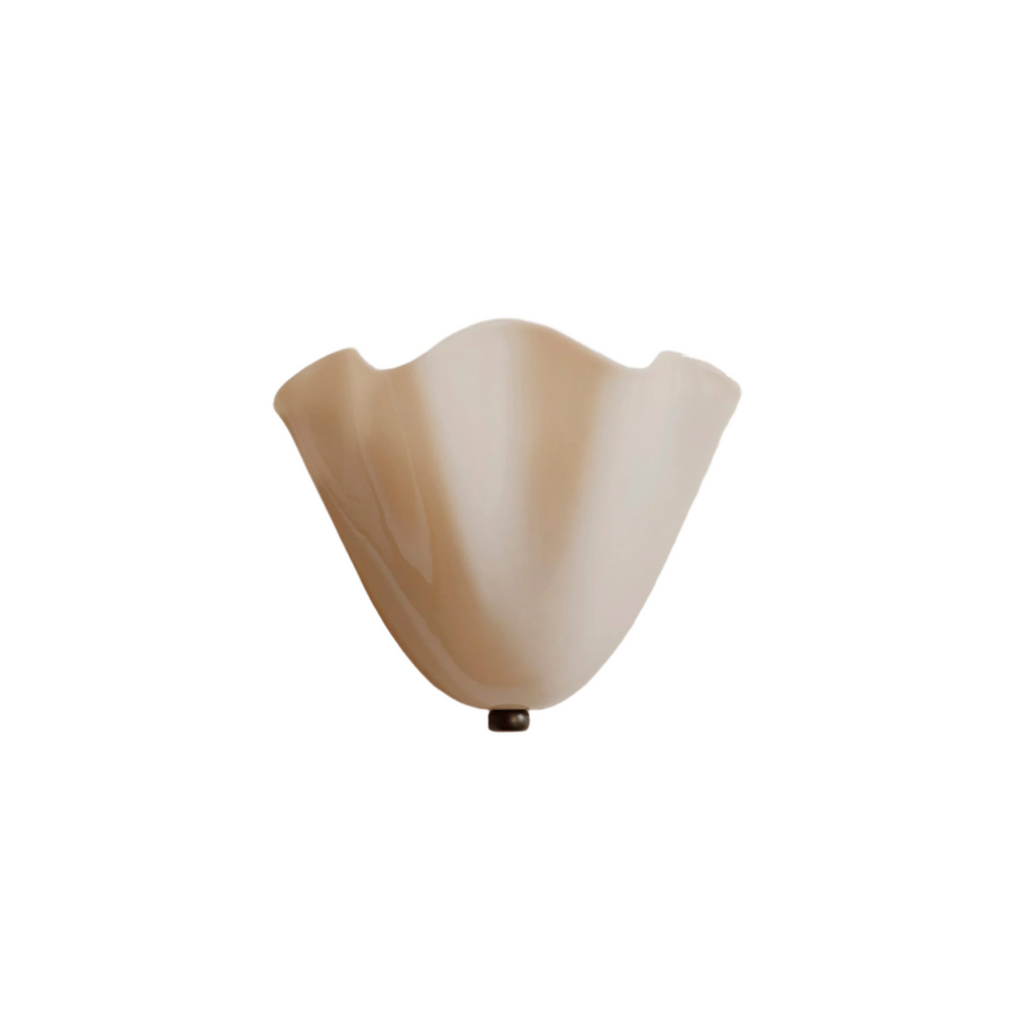 DekoMuschel: Classic Glass Wall Light LED 1-Bulb in Shell Look – for Bedroom & Living Room