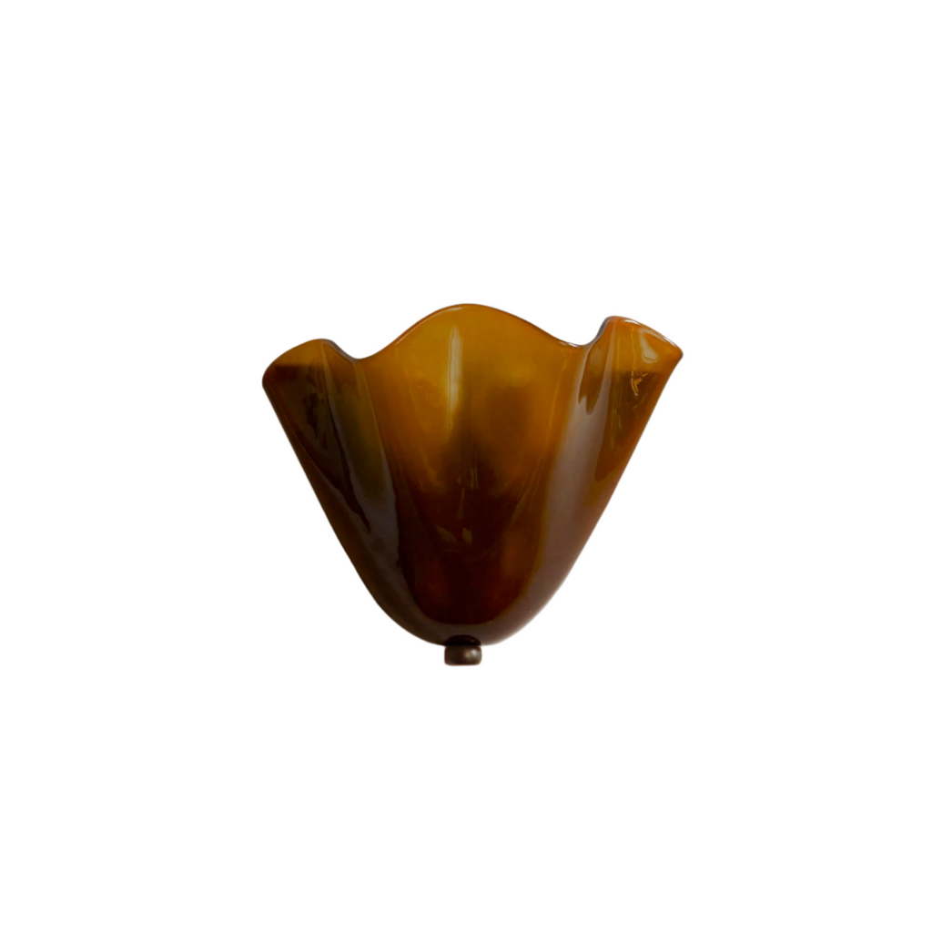 DekoMuschel: Classic Glass Wall Light LED 1-Bulb in Shell Look – for Bedroom & Living Room