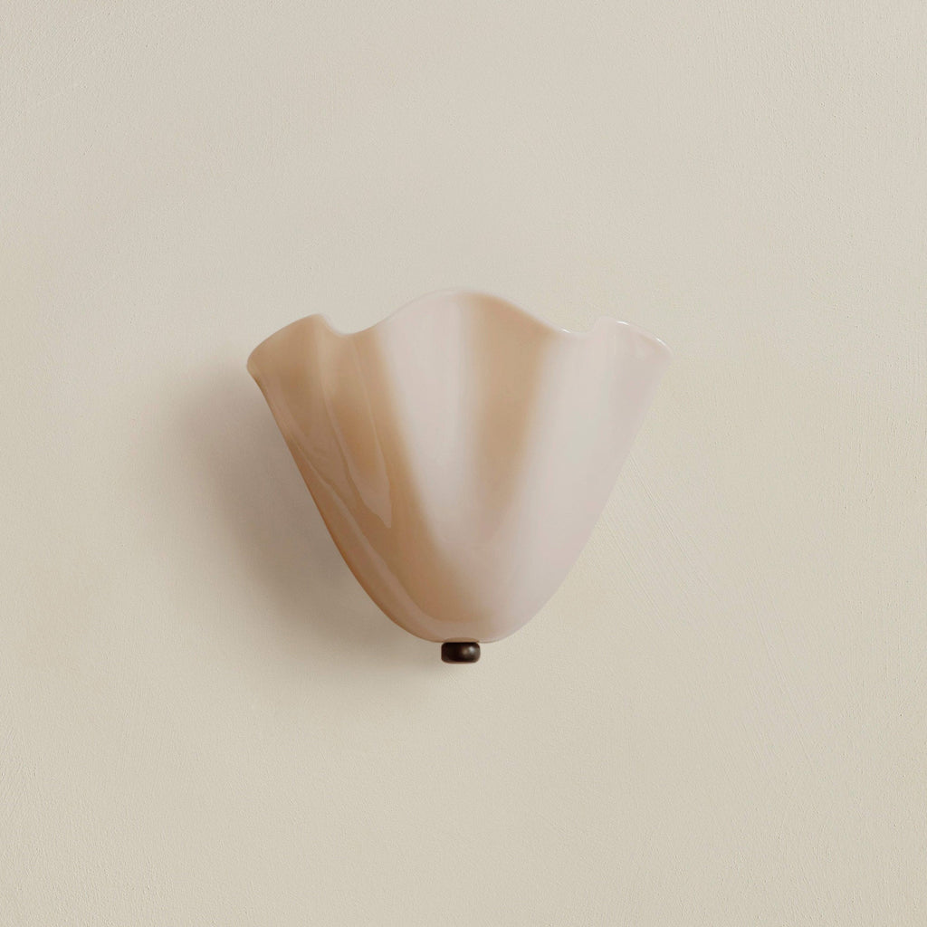 DekoMuschel: Classic Glass Wall Light LED 1-Bulb in Shell Look – for Bedroom & Living Room