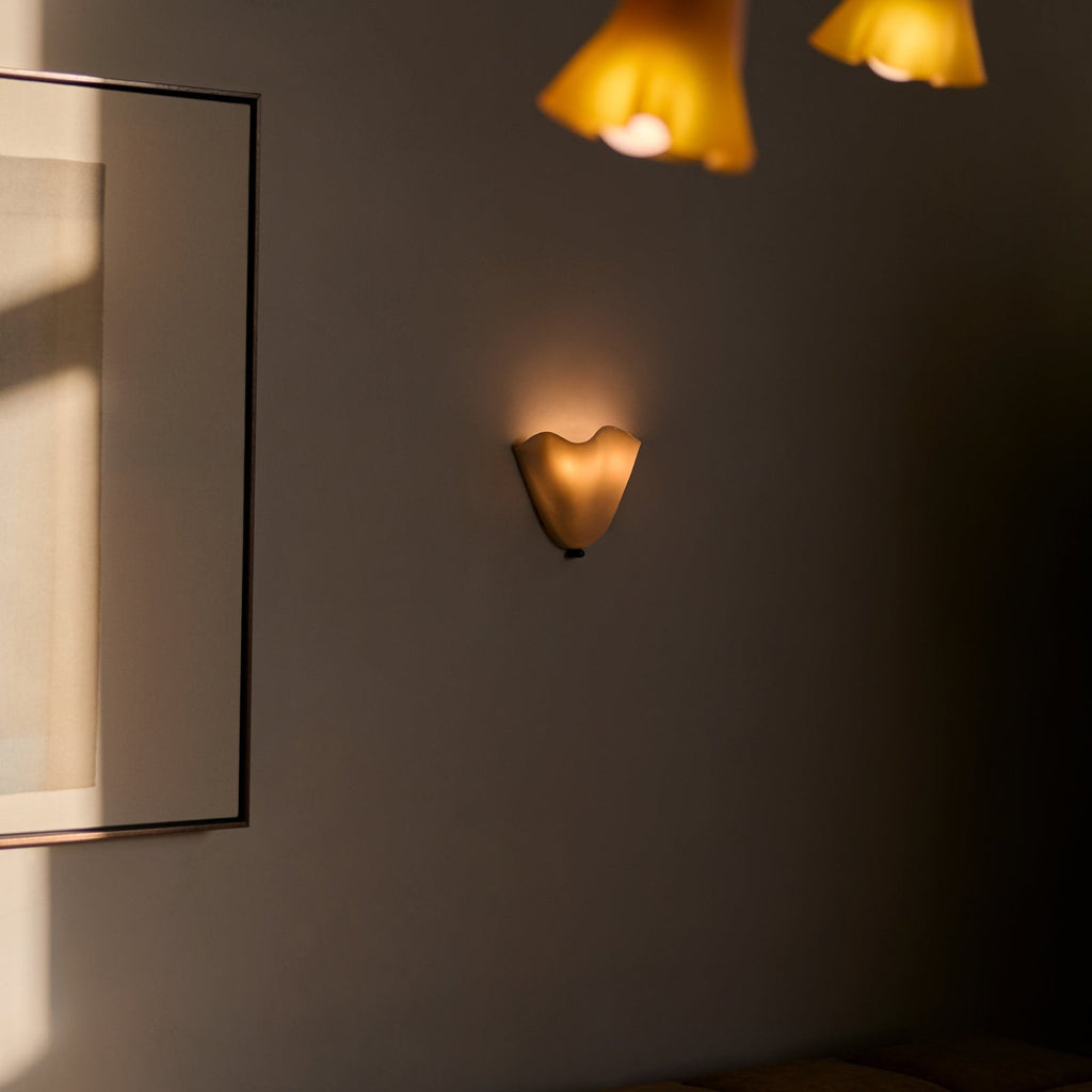 DekoMuschel: Classic Glass Wall Light LED 1-Bulb in Shell Look – for Bedroom & Living Room