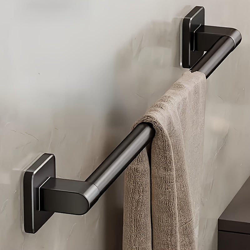 DekoStahl: Towel Holder Bathroom – Elegant Wall Mount Set Made of Iron, Black & Contemporary, Space-Saving & Multifunctional