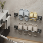 DekoStahl: Towel Holder Bathroom – Elegant Wall Mount Set Made of Iron, Black & Contemporary, Space-Saving & Multifunctional