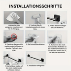 DekoStahl: Towel Holder Bathroom – Elegant Wall Mount Set Made of Iron, Black & Contemporary, Space-Saving & Multifunctional