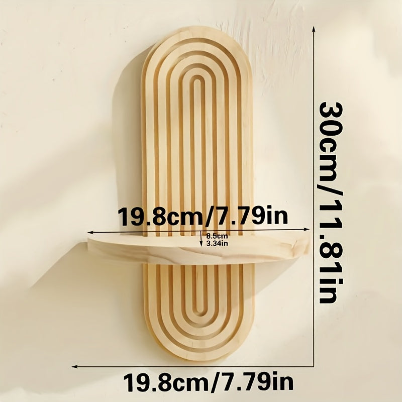 DekoTablett: Wooden Wall Shelves – Durable, Decorative & Versatile with Tray Look for Plants & Photos