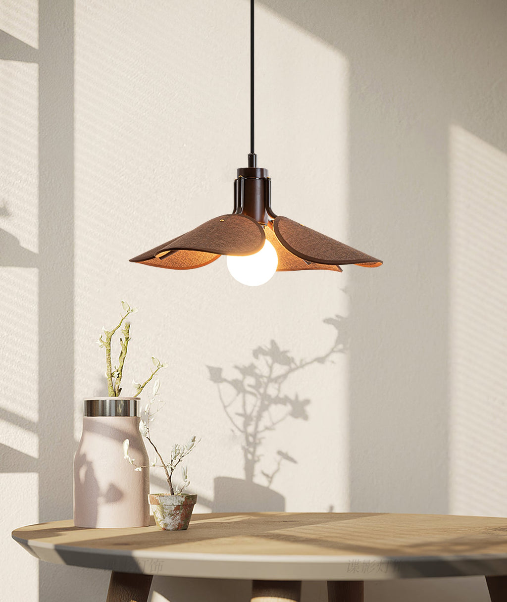 Woven Fabric Pendant Light 20.5"