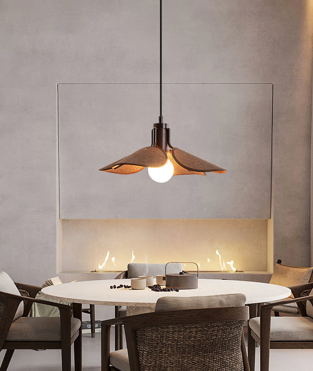 Woven Fabric Pendant Light 20.5"