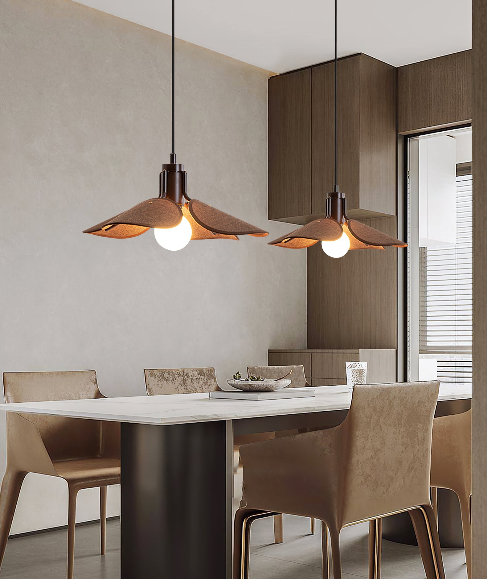Woven Fabric Pendant Light 20.5"