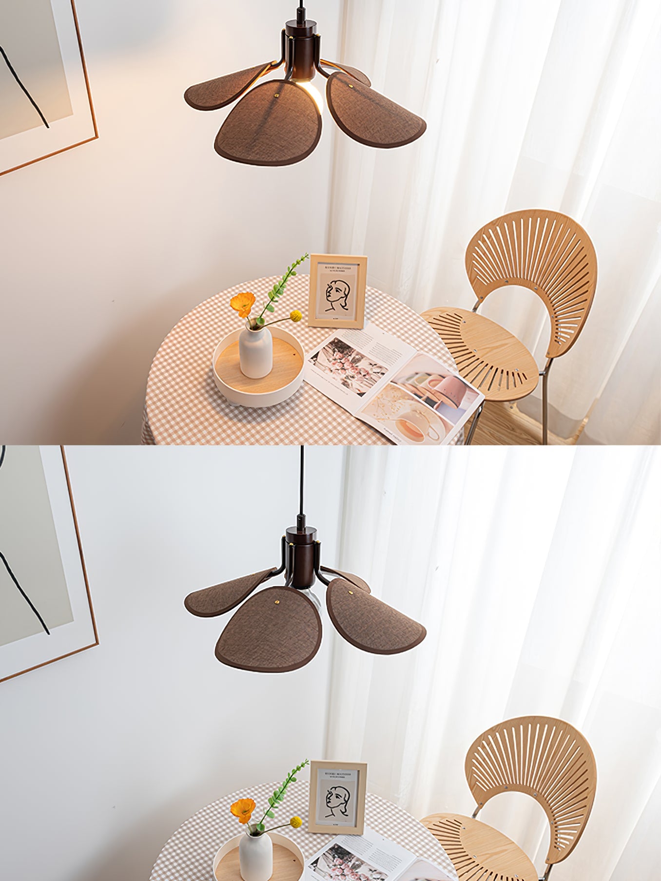 Woven Fabric Pendant Light 20.5"