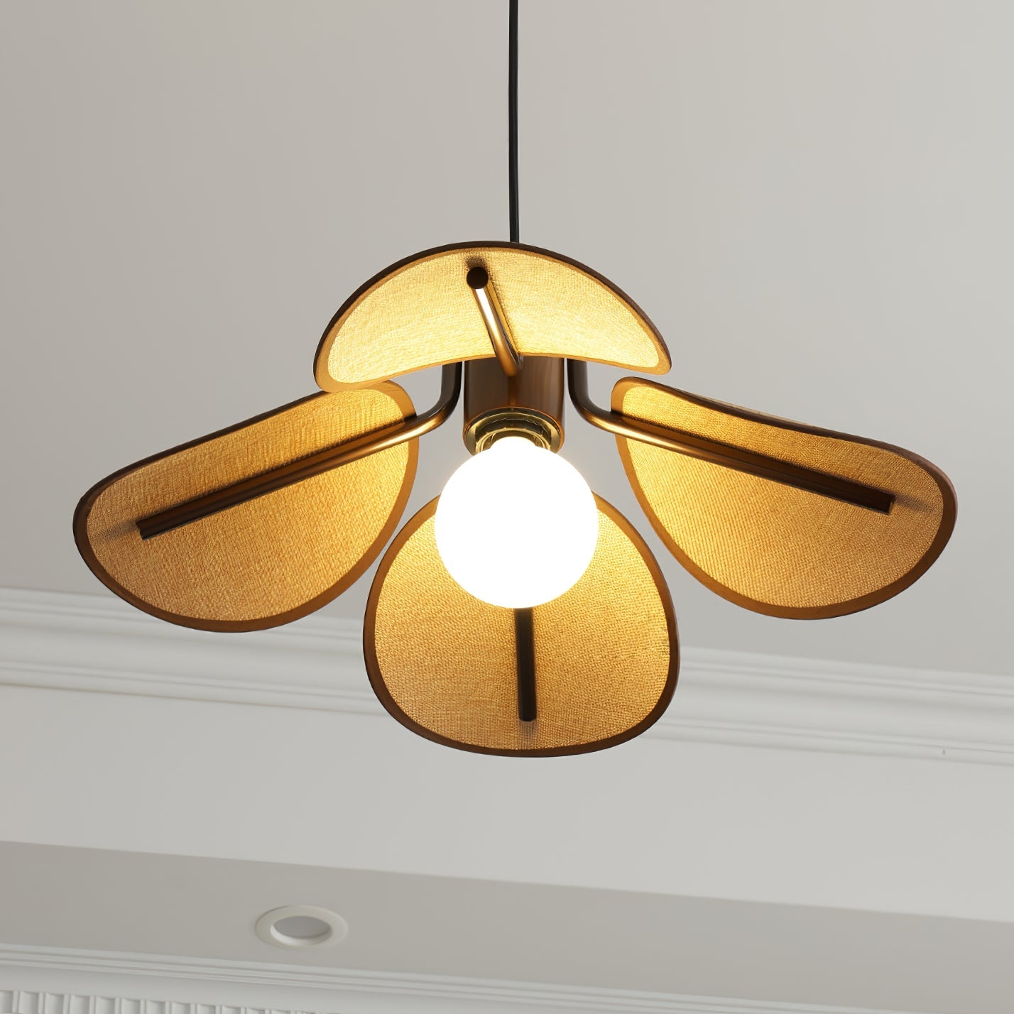 Woven Fabric Pendant Light 20.5"