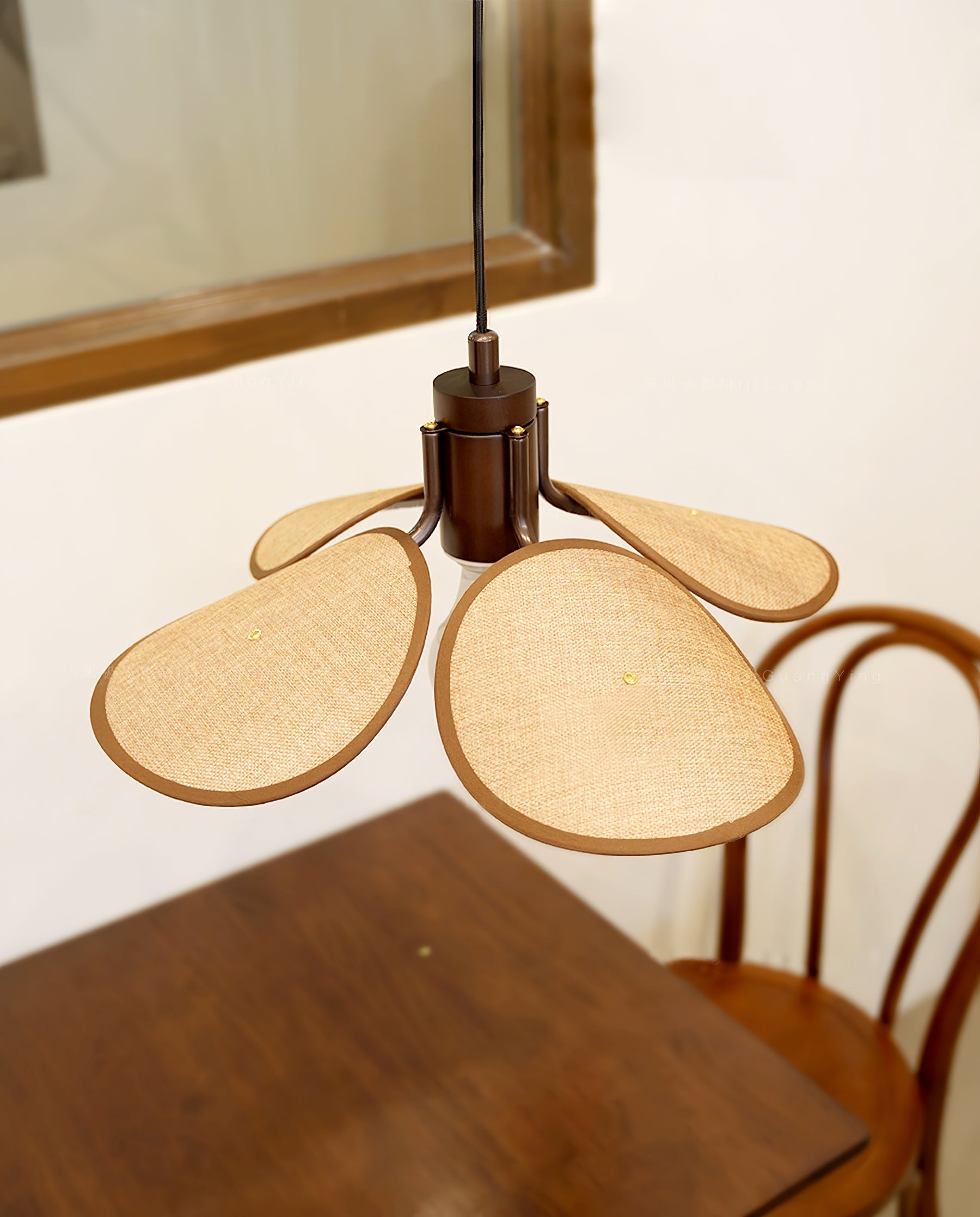 Woven Fabric Pendant Light 20.5"