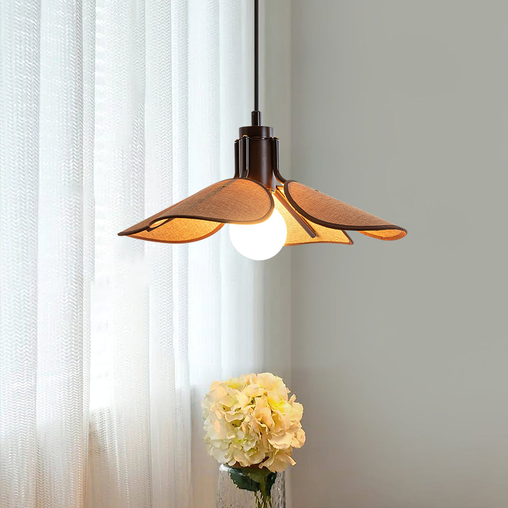 Woven Fabric Pendant Light 20.5"