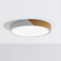 DelphiLicht: Square Ceiling Light Wood & Iron LED Dimmable with Acrylic Diffuser – for Dining Room & Living Room