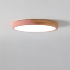 DelphiLicht: Square Ceiling Light Wood & Iron LED Dimmable with Acrylic Diffuser – for Dining Room & Living Room