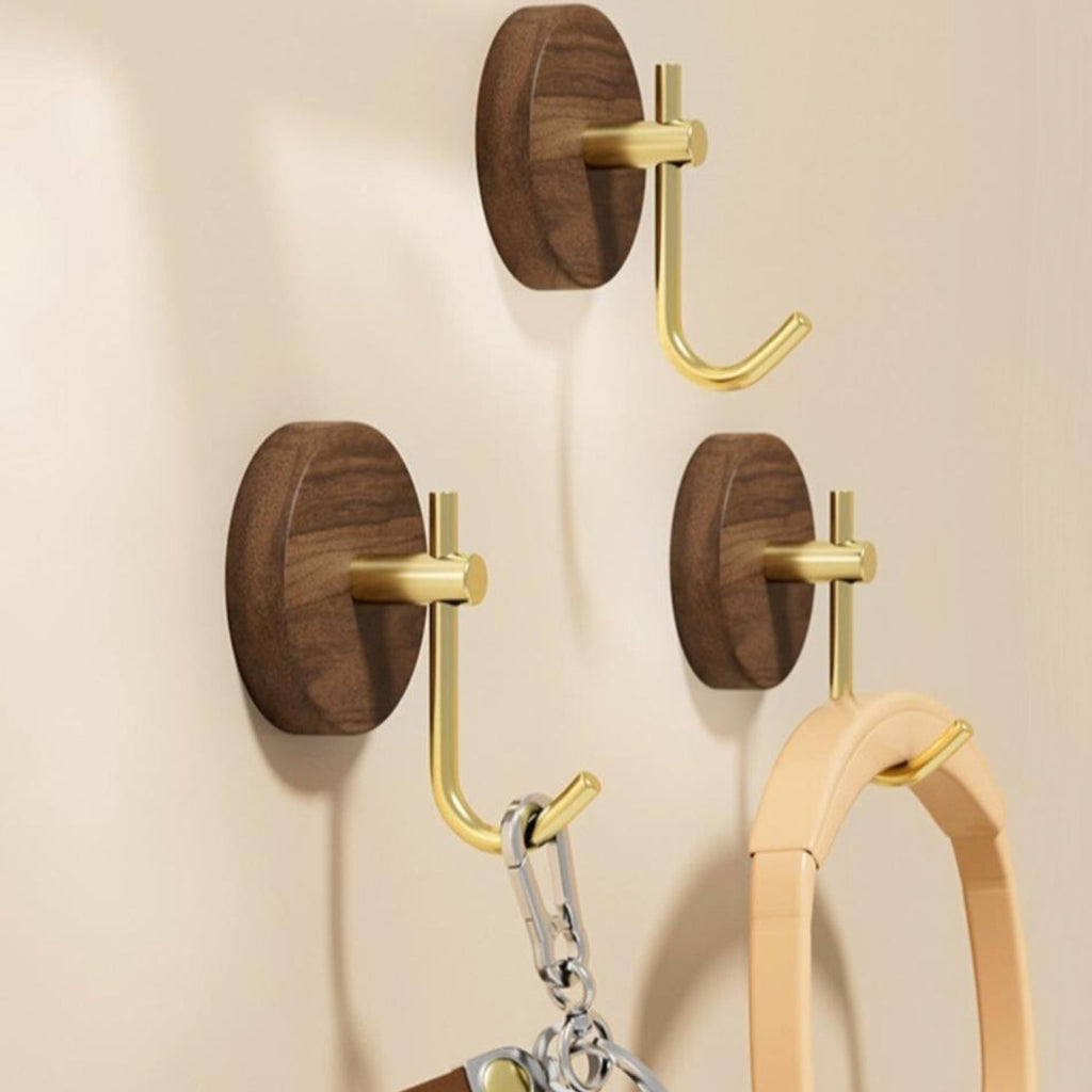 DesignPur: Wooden Wall Hook – Self-Adhesive, Elegant & Compact for Modern Living Spaces