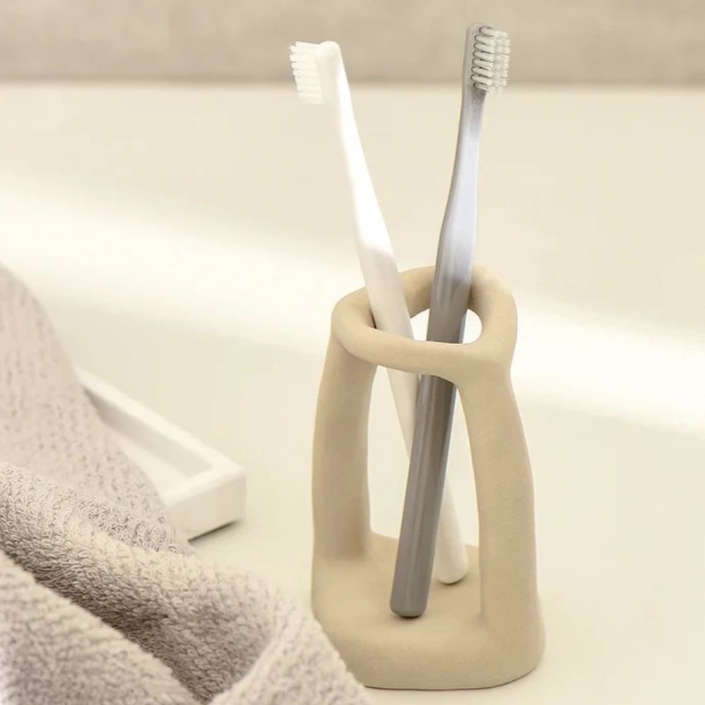 DesignStein: Decorative Toothbrush Holder – Robust, Minimalistic & Versatile for Bathroom & Vanity