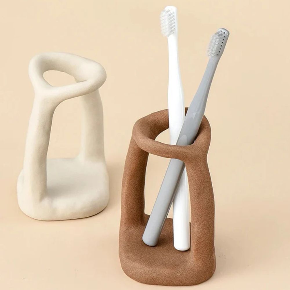 DesignStein: Decorative Toothbrush Holder – Robust, Minimalistic & Versatile for Bathroom & Vanity