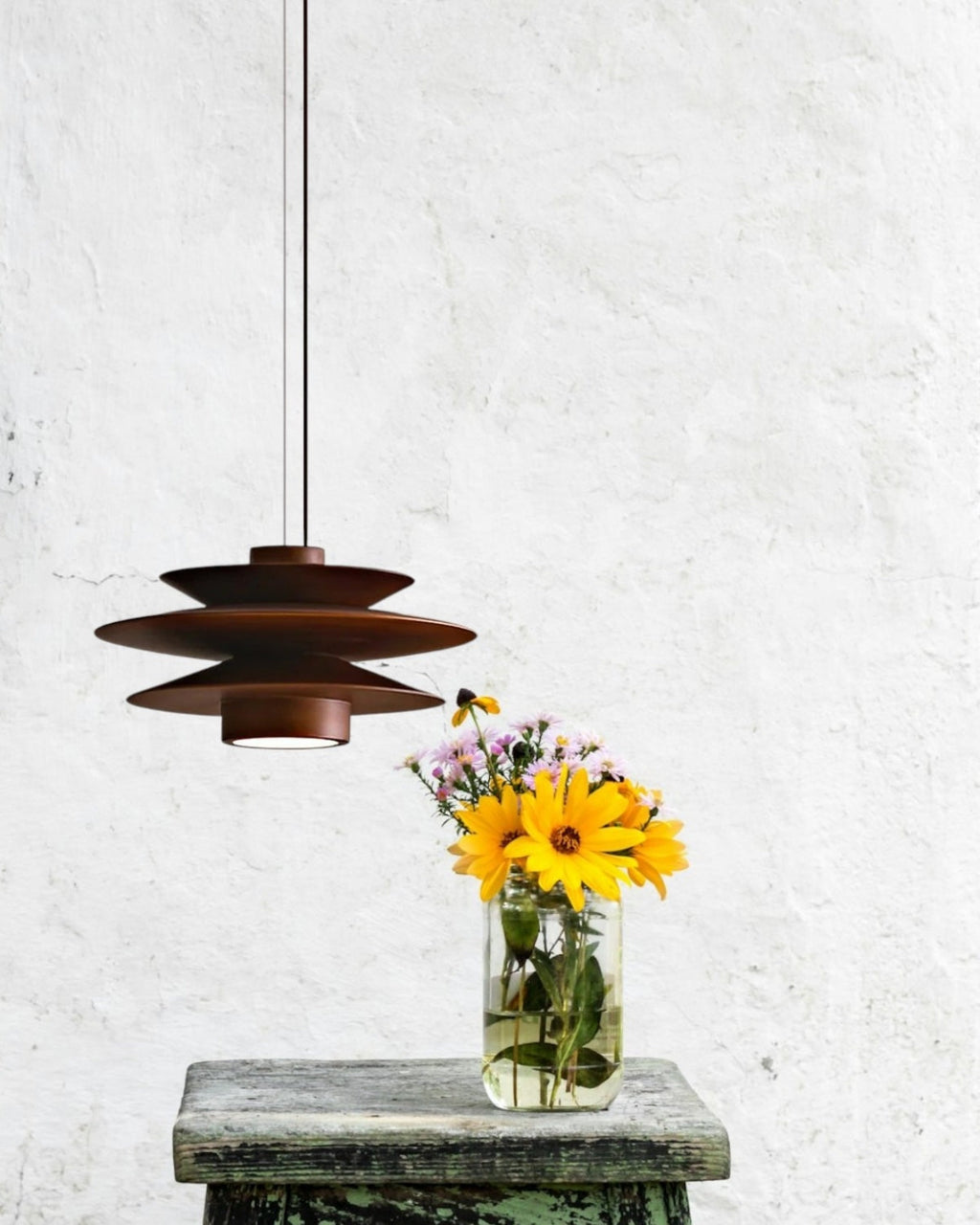 DesignWirbel: Pendant Light Wood – elegant tiered shape with warm light, decorative for lounge & bedroom