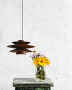 DesignWirbel: Pendant Light Wood – elegant tiered shape with warm light, decorative for lounge & bedroom